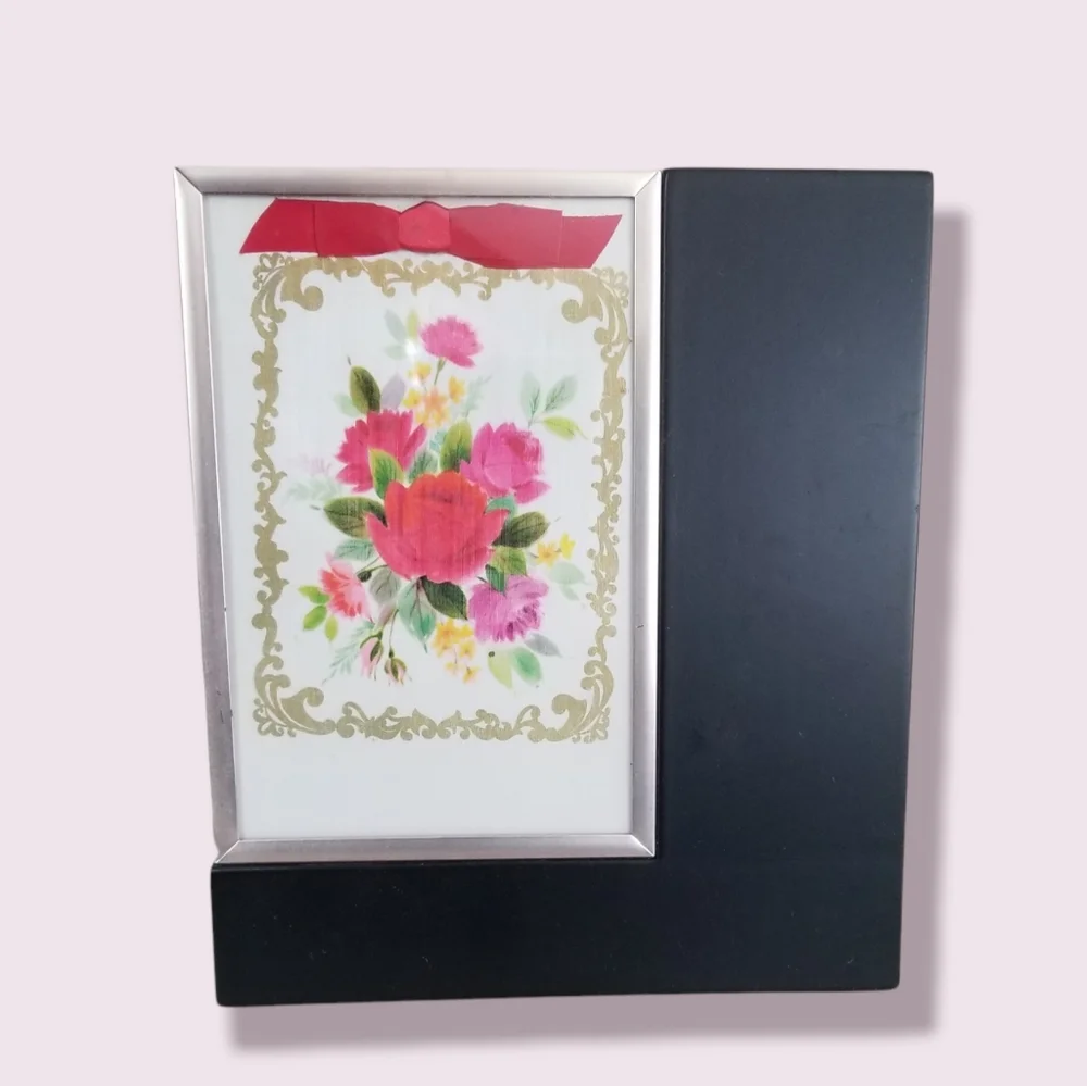 Vintage Greeting Card Black Wood 4